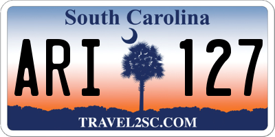 SC license plate ARI127