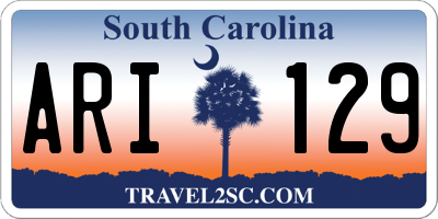 SC license plate ARI129