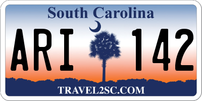 SC license plate ARI142