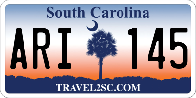 SC license plate ARI145