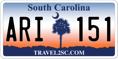 SC license plate ARI151
