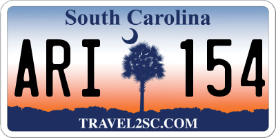 SC license plate ARI154