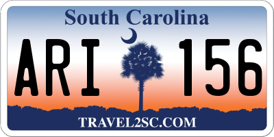 SC license plate ARI156