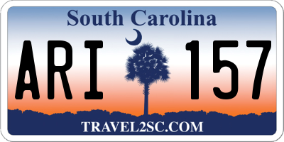 SC license plate ARI157