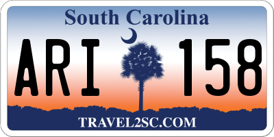 SC license plate ARI158