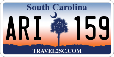 SC license plate ARI159