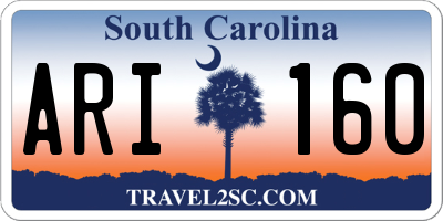 SC license plate ARI160