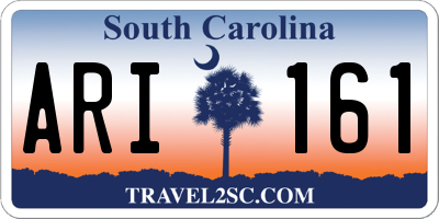 SC license plate ARI161