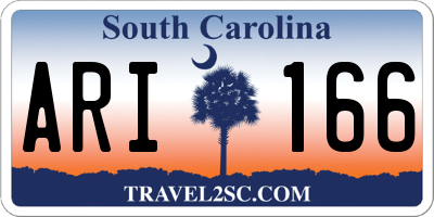 SC license plate ARI166
