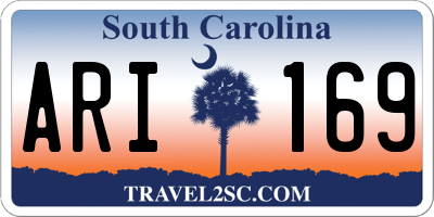 SC license plate ARI169