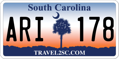SC license plate ARI178