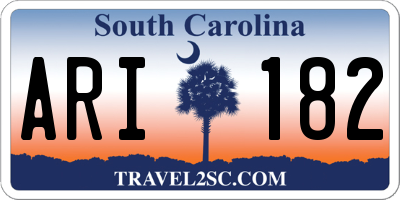 SC license plate ARI182