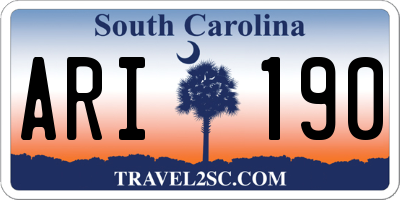 SC license plate ARI190