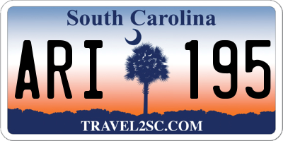 SC license plate ARI195