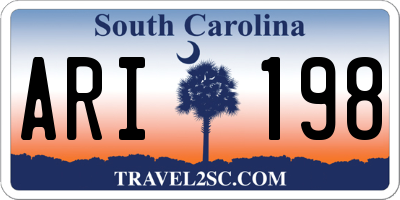 SC license plate ARI198