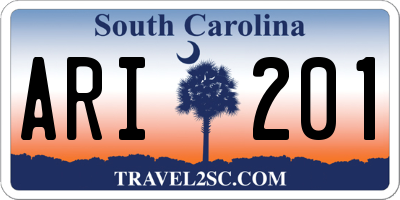 SC license plate ARI201