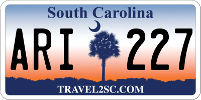SC license plate ARI227