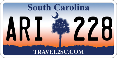 SC license plate ARI228