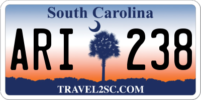 SC license plate ARI238