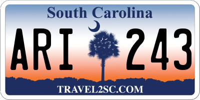 SC license plate ARI243