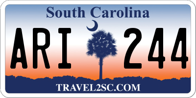 SC license plate ARI244