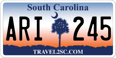 SC license plate ARI245