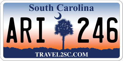 SC license plate ARI246
