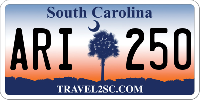 SC license plate ARI250