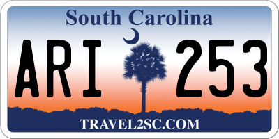 SC license plate ARI253