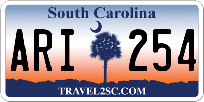 SC license plate ARI254