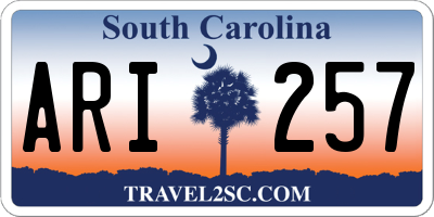 SC license plate ARI257