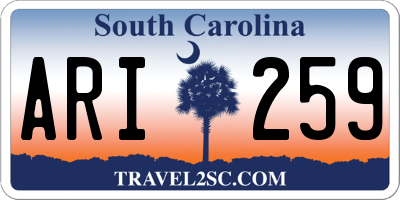 SC license plate ARI259