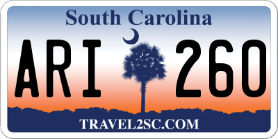 SC license plate ARI260