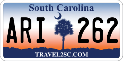 SC license plate ARI262