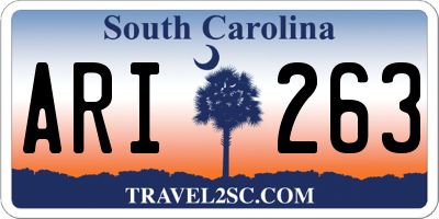 SC license plate ARI263