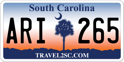 SC license plate ARI265