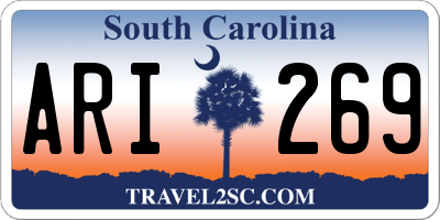 SC license plate ARI269