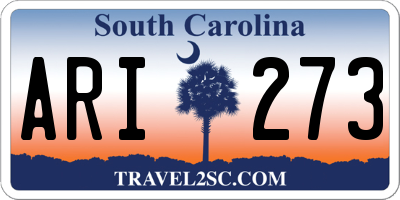 SC license plate ARI273