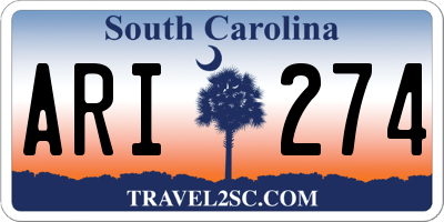 SC license plate ARI274