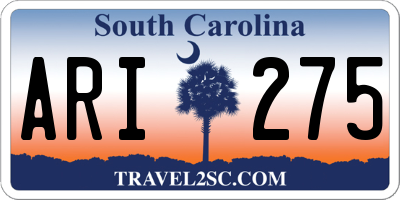 SC license plate ARI275
