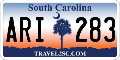 SC license plate ARI283