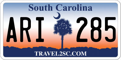 SC license plate ARI285