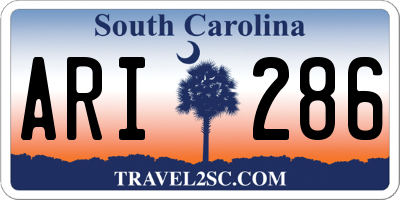 SC license plate ARI286