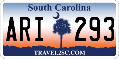 SC license plate ARI293