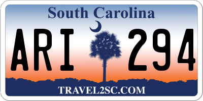 SC license plate ARI294