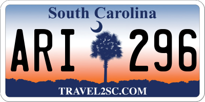 SC license plate ARI296