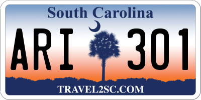 SC license plate ARI301