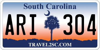 SC license plate ARI304