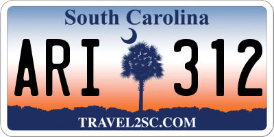 SC license plate ARI312