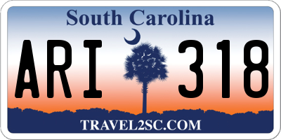 SC license plate ARI318